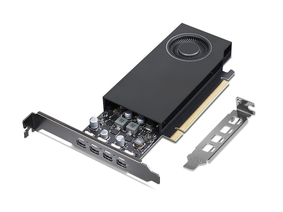 Lenovo NVIDIA RTX A1000, 8GB GDDR6, PCIe x8 Gen 4, 4× Mini-DisplayPort, 7680x4320