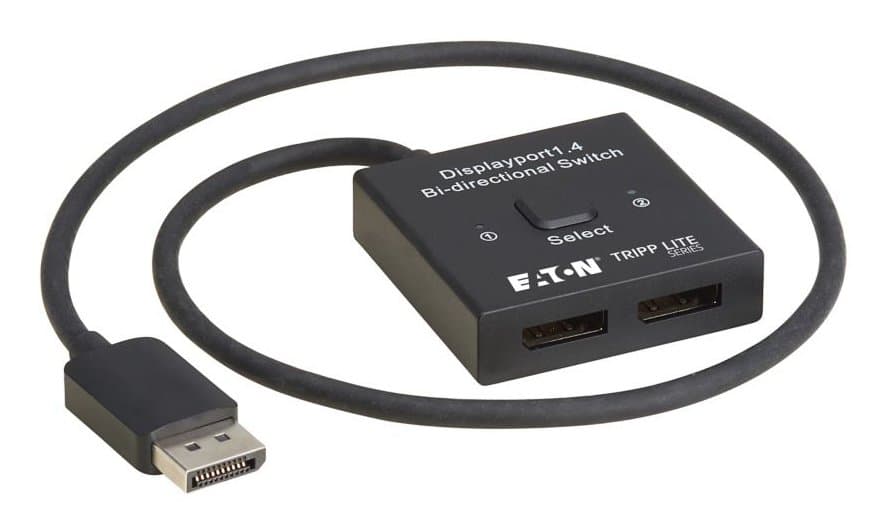 Eaton 2×1 Bidirectional DisplayPort Switch, 4K@120Hz, 8K@30Hz, HDR