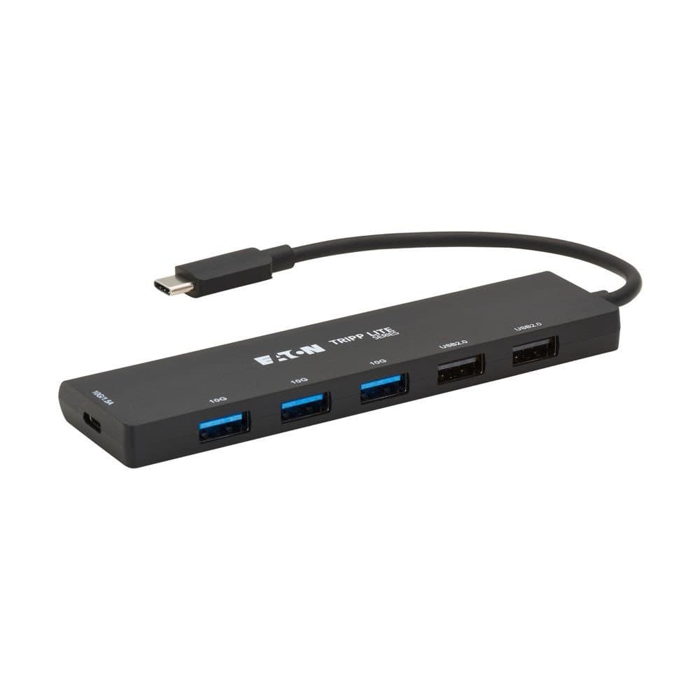 Eaton Slim 6-Port USB Hub, 10 Gbps, USB-A Upstream, USB-C Downstream