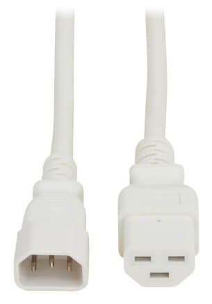 Eaton Power Cord C14 C21 Heavy-Duty 15A 250V 14 Awg 6ft White