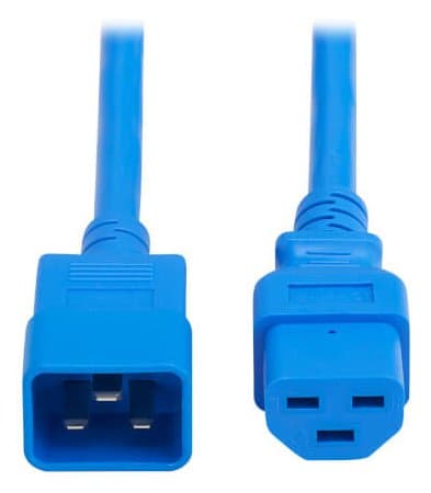 Eaton Power Cord C20 C21 Heavy-Duty 20A 250V 12 Awg 5ft Blue