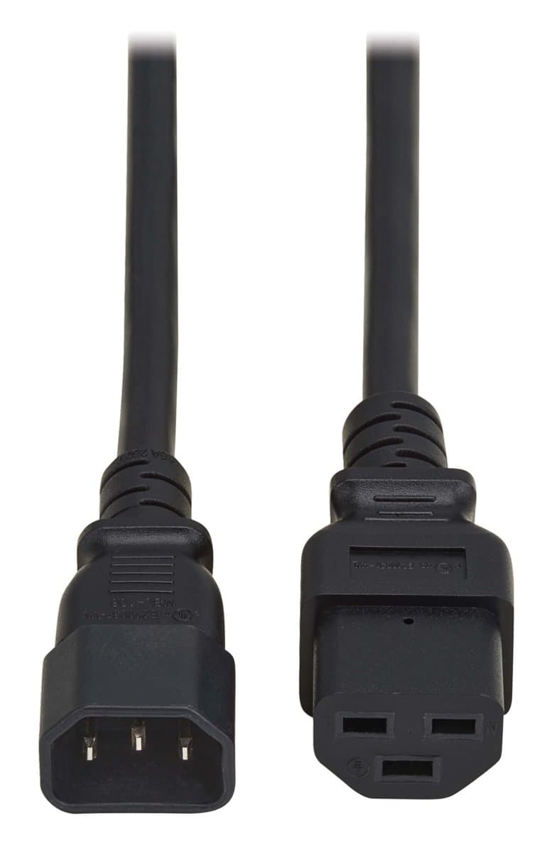 Eaton Power Cord C14 C21 Heavy-Duty 15A 250V 14 Awg 5ft Black