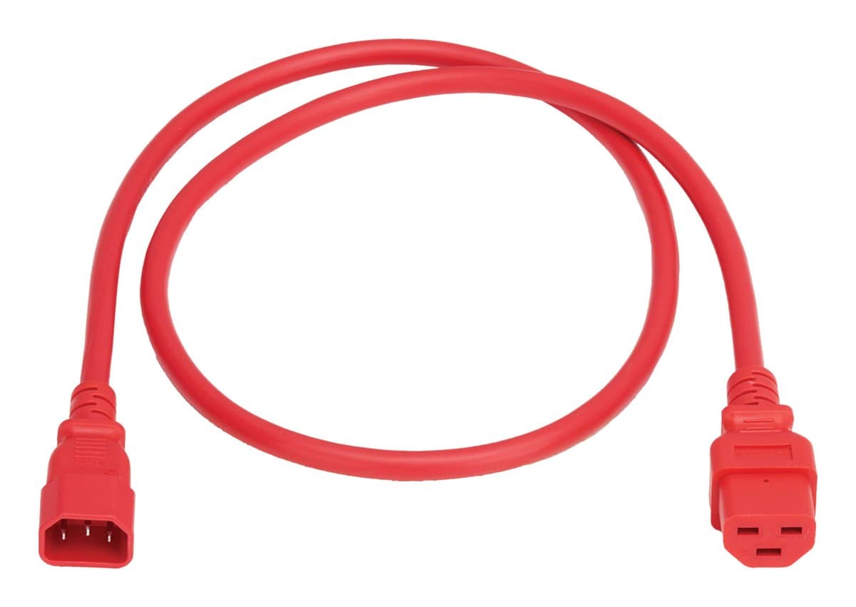 Eaton C14/C21 Heavy-Duty Power Cord, 15A, 250V, 14 AWG, 4 ft