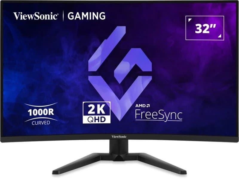 ViewSonic 32in Curved Gaming Monitor With 1440p 1ms 180Hz FreeSync
