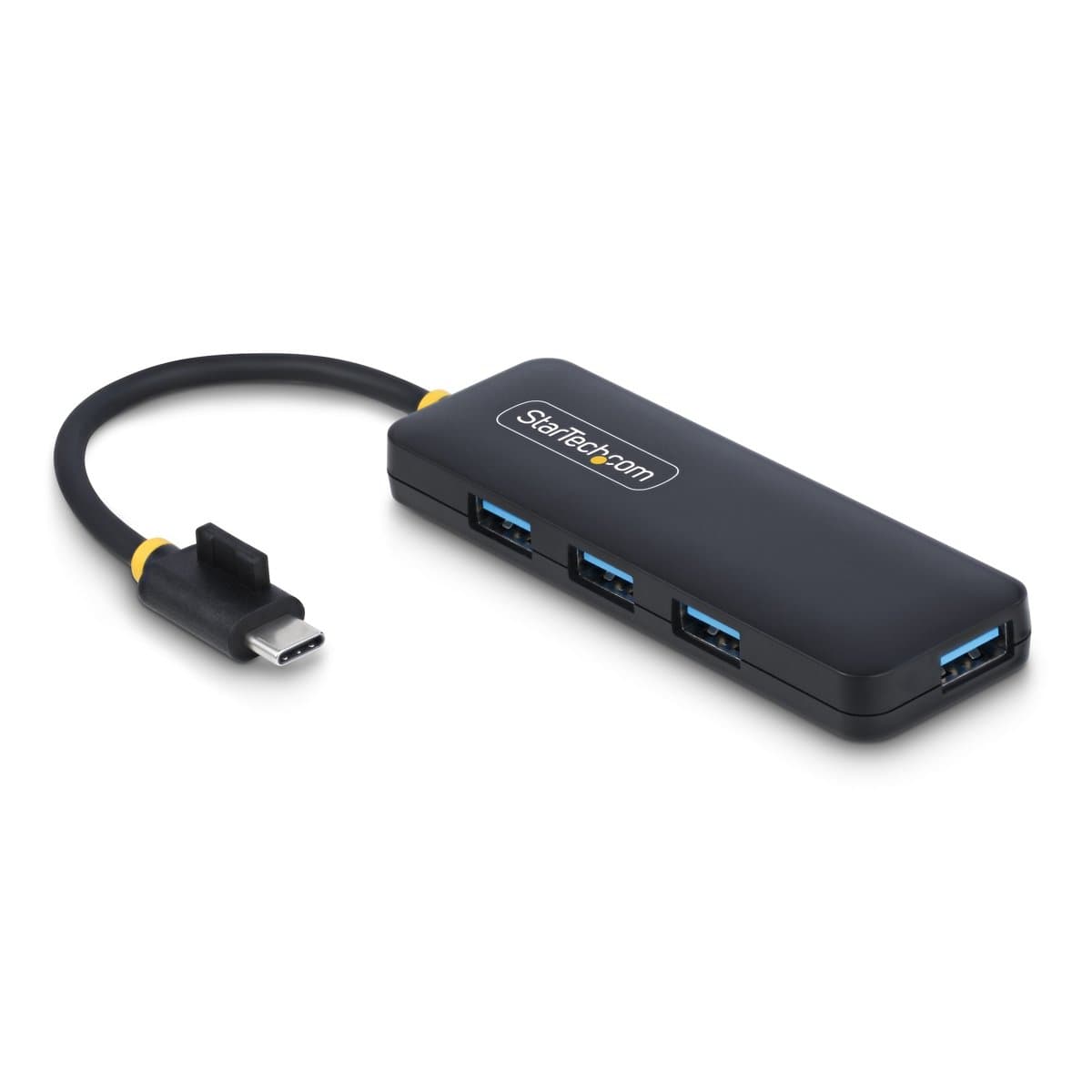 StarTech 4-Port USB-C Hub, USB-C to 4× USB-A, 5 Gbps, Bus-Powered, Black