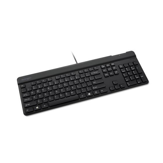 Kensington KB201C SimpleSolutions Wired Keyboard, Smart Card Reader, CAC