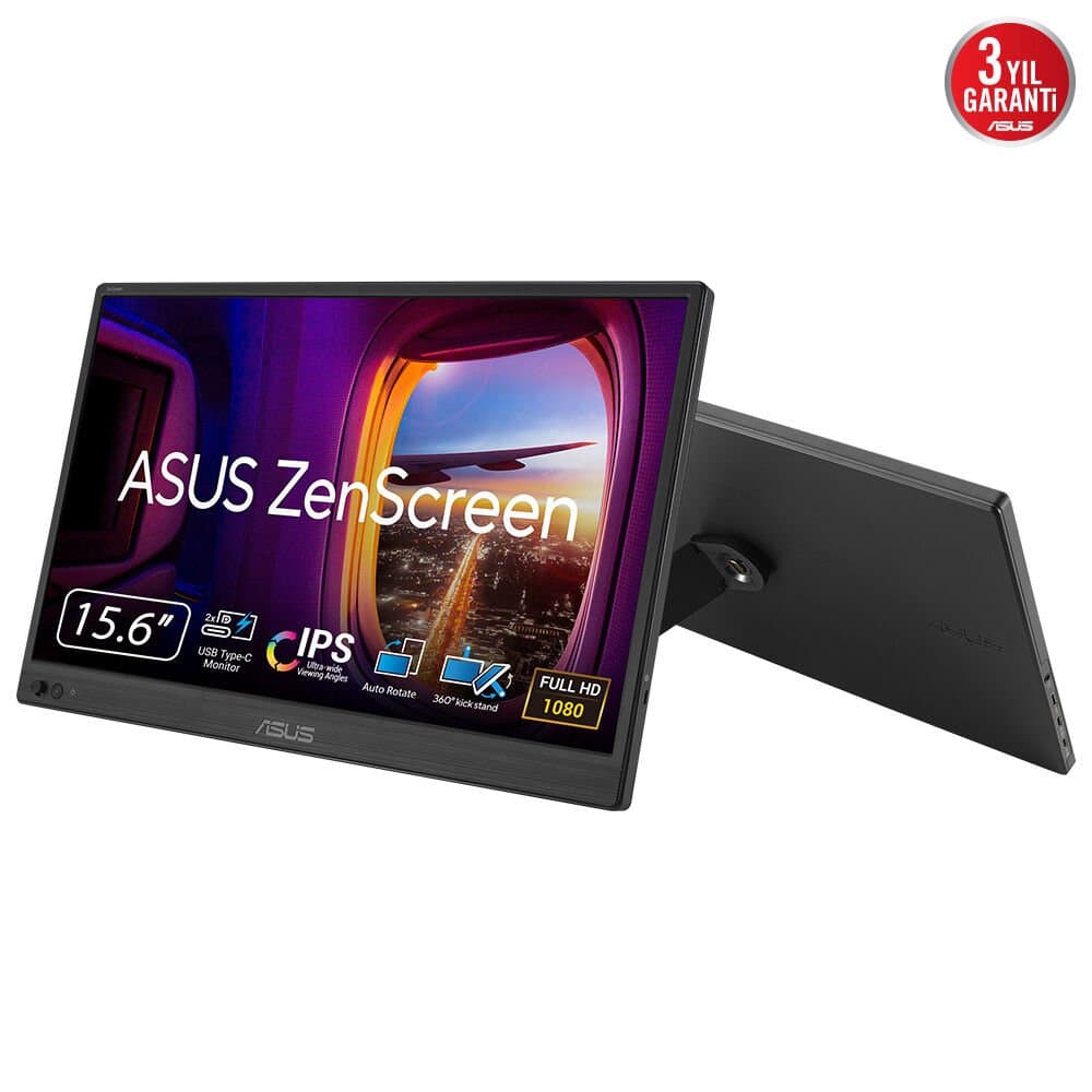 ASUS ZenScreen MB169CK, 15.6" Full HD, 1920×1080, 5ms, USB-C