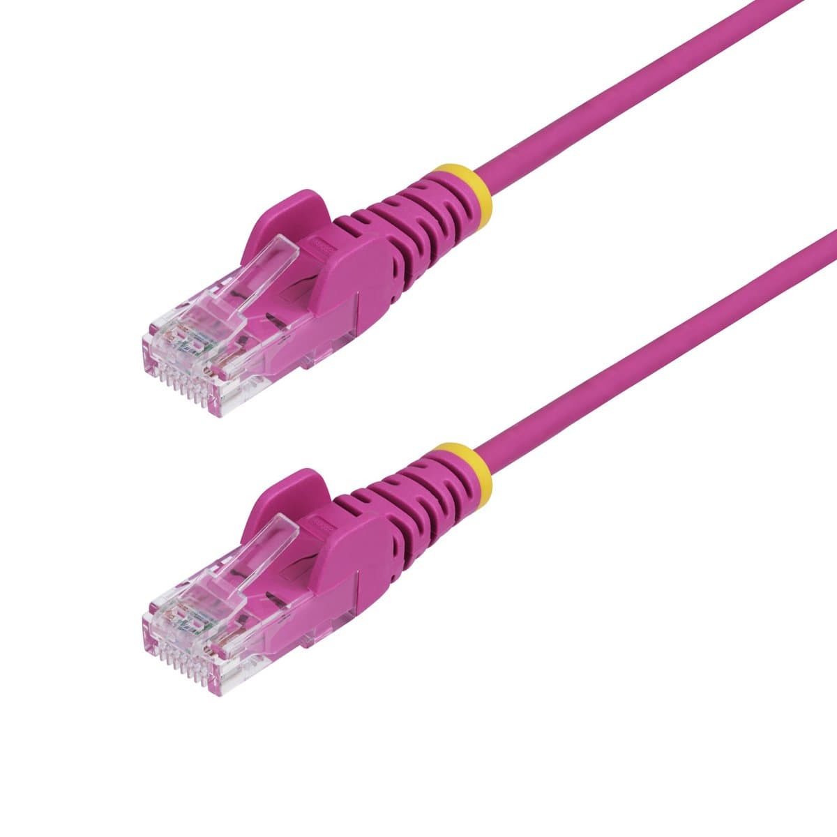 StarTech Slim CAT6 Ethernet Cable, Pink, 2ft, 1 Gbps, 100W PoE