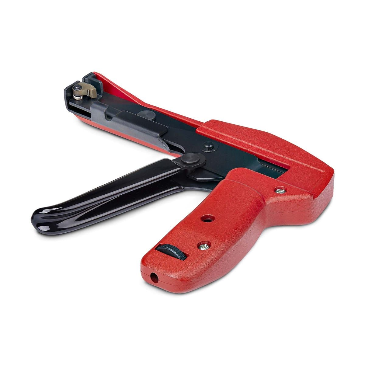 StarTech Nylon Cable Tie Gun, 2.4–4.8mm, Cutter, Tensioning, Red