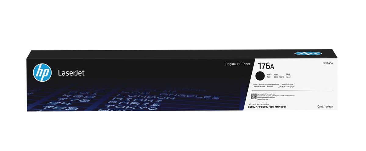 HP 176A Black Original LaserJet Toner Cartridge, 45000 Pages