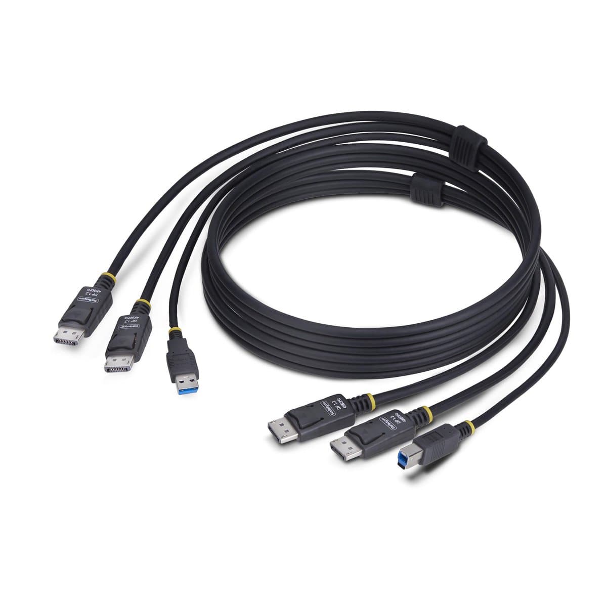 StarTech Dual-DisplayPort KVM Cable, 6ft, 4K 60Hz, USB 5Gbps