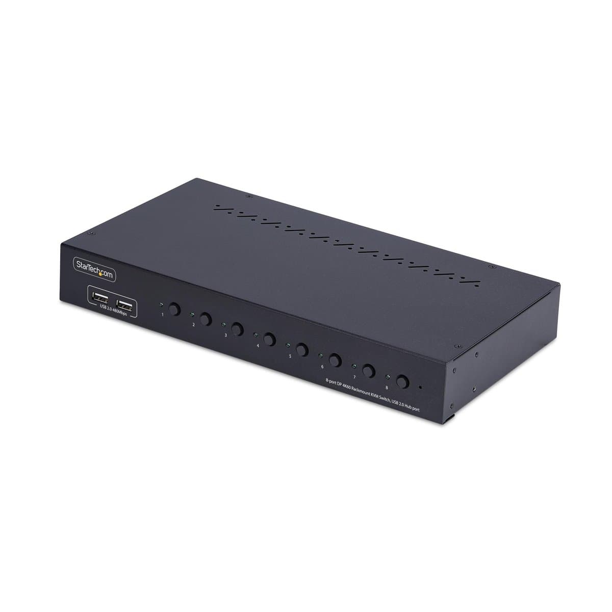 StarTech 8-Port DisplayPort KVM Switch, 4K 60Hz, 1U Rack, USB Hub