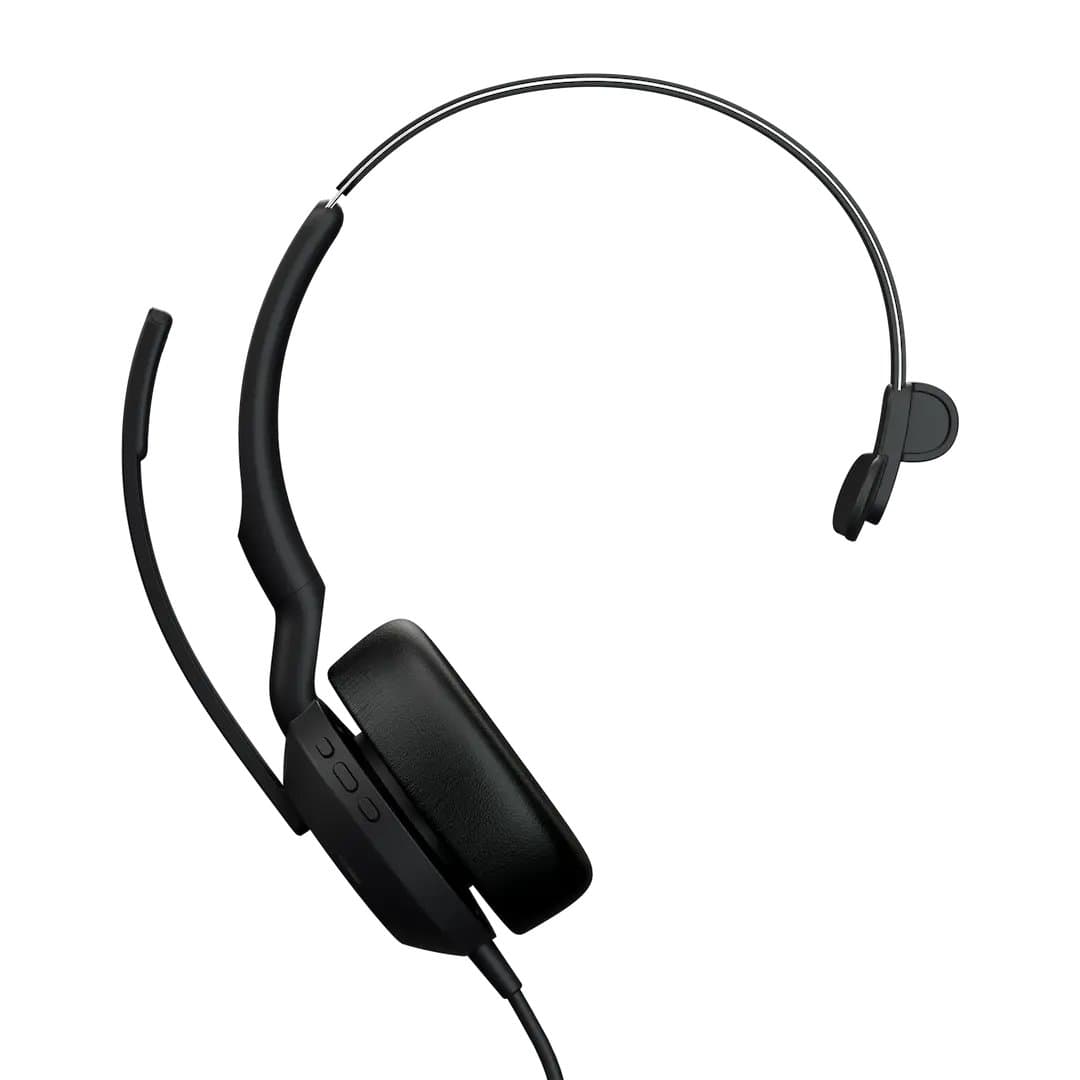 Jabra Evolve2 50, USB-C/A Mono UC Headset, 99 g, 1.7 m Cable, 20–20,000 Hz