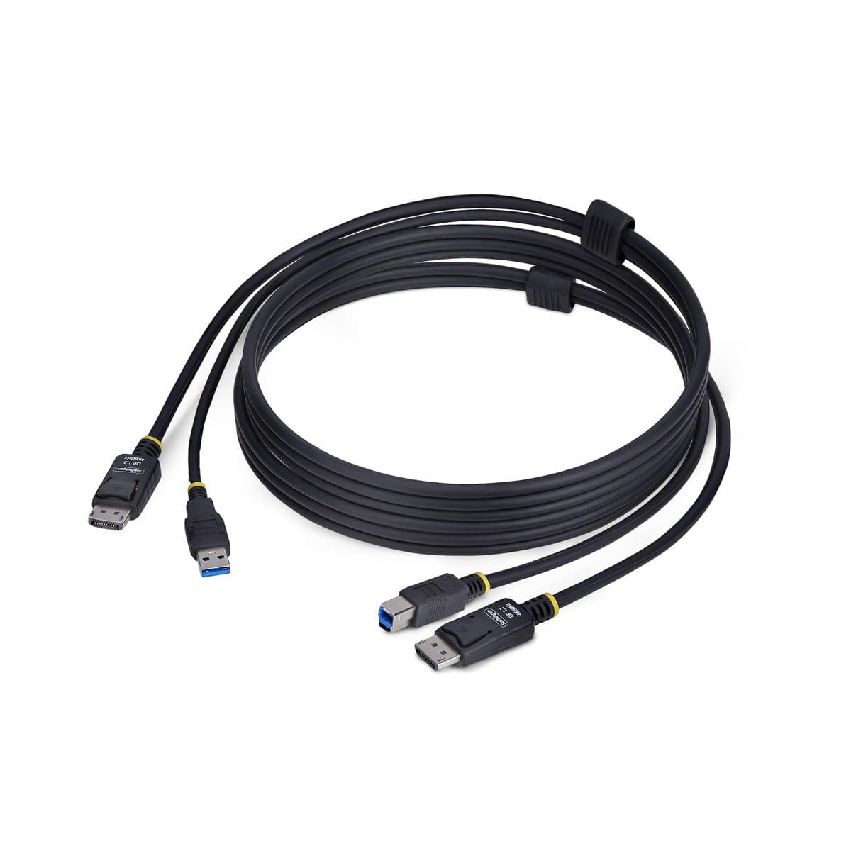 StarTech DisplayPort/USB KVM Cable, 4K 60Hz, 6 ft, USB 5Gbps