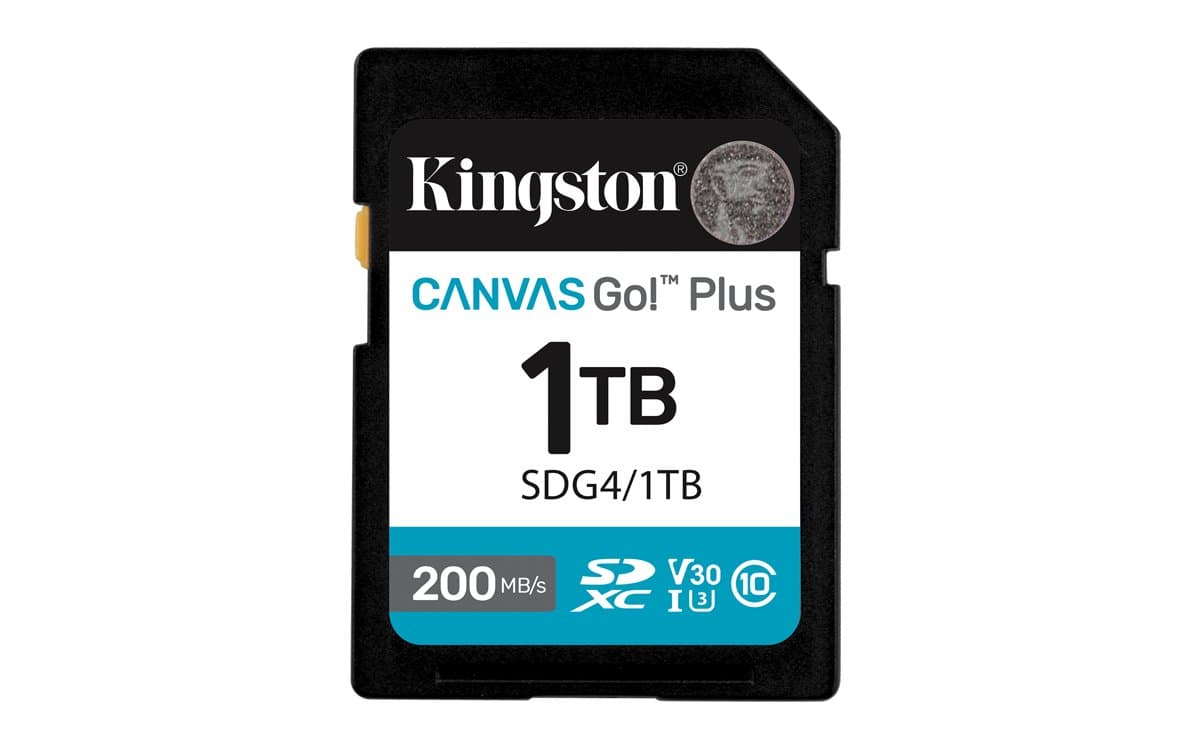 Kingston Canvas Go! Plus 1TB SDXC, 200 MB/s Read, 160 MB/s Write, U3 V30