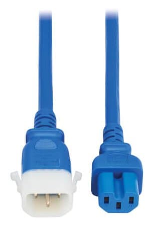 Eaton PDU Power Cord C15 P-Lock C14 Heavy-Duty 15A 250V 6ft Blue 6-Pack