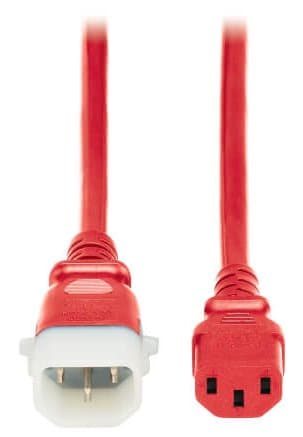 Eaton PDU Power Cords C13 P-Lock C14 Heavy-Duty 15A 250V 4ft Red 6 Pack