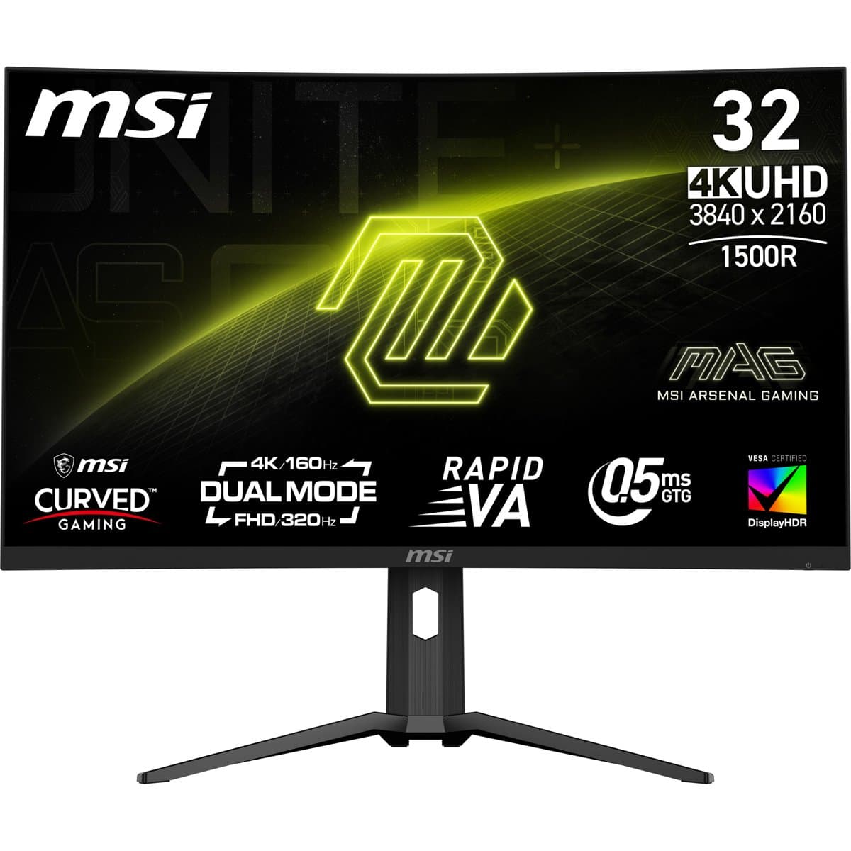 MSI MAG 321CUPDF, 31.5" 4K VA, 0.5ms Response, 160Hz–320Hz, DisplayHDR 400