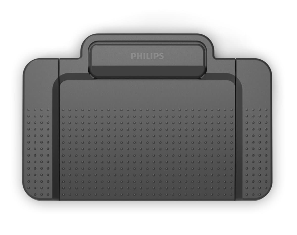 Philips ACC2330 USB Foot Control, 4-Pedal, Speech Transcription, Ergonomic
