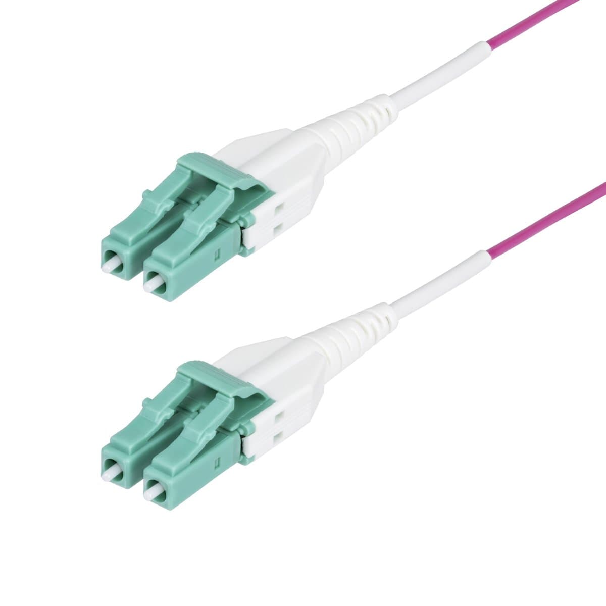 StarTech OM4 Multimode Fiber Cable, LC/LC, 50m, 40G/100G, Erika Violet