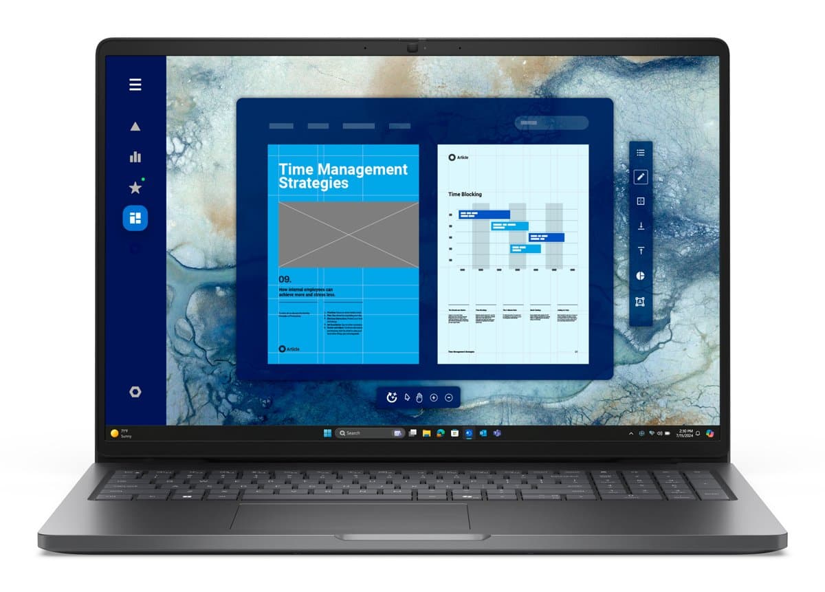 Dell Pro 16, Laptop, 16" 1920×1200, Intel Core Ultra 5 120U, 16GB DDR5, 256GB SSD