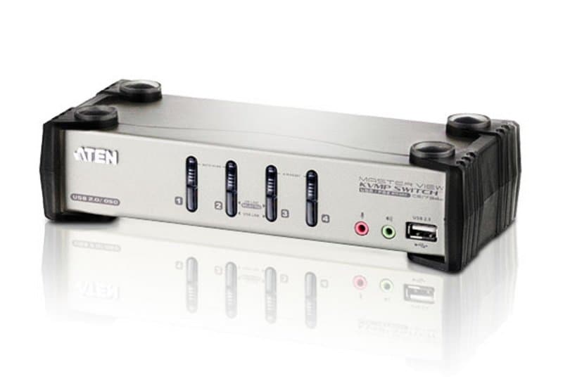 ATEN CS1734B 4-Port KVM Switch, 2K Ultra HD, USB 2.0, VGA Video, 3.4 W