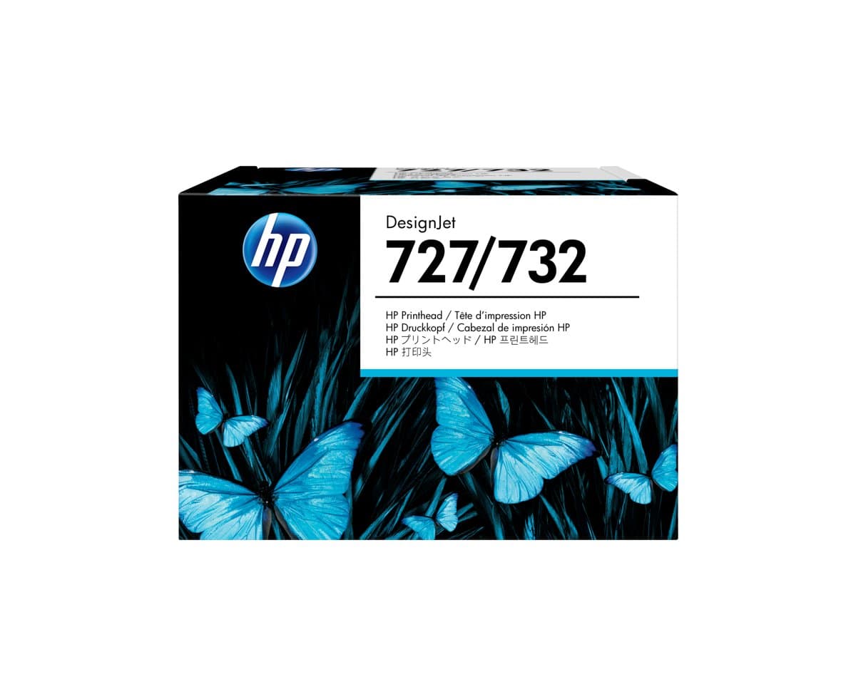 HP 727 DesignJet Printhead, 6-Color, Thermal Inkjet, 173mm Wide