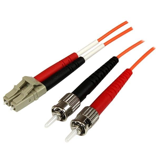 StarTech 3m Multimode Fiber Cable, OM2, 50/125, LC/ST, OFNP Plenum