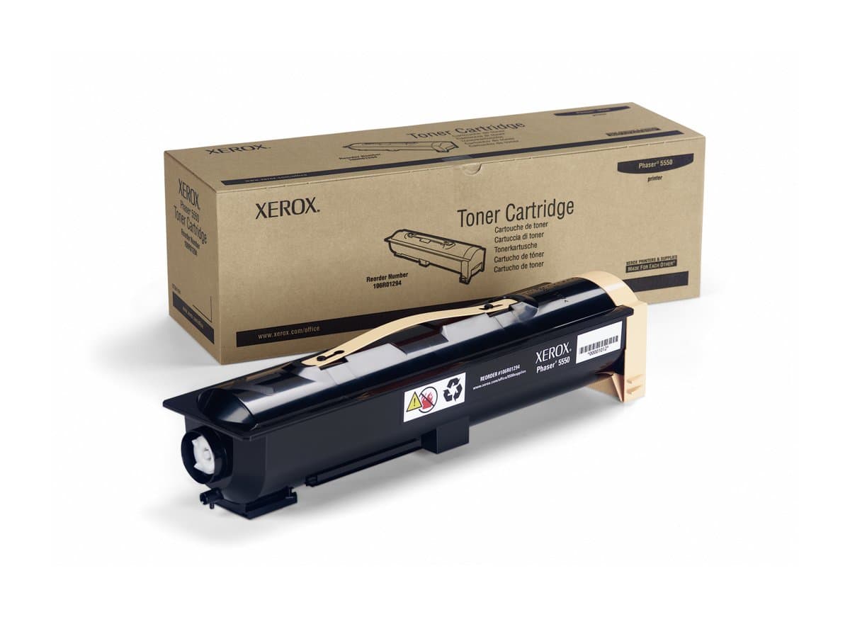 Xerox Phaser 5550 Black Toner Cartridge, 35000 Page Yield