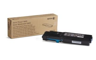 Xerox 106R02225 Cyan Toner Cartridge, 6000 Pages, High Capacity, Phaser 6600/WorkCentre 6605