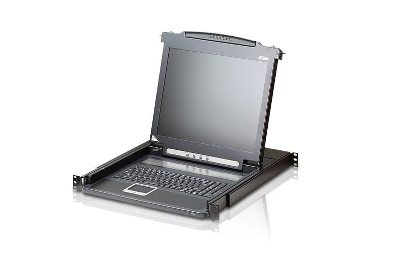 ATEN CL1000N 19" LCD Console, 1920×1200 WUXGA, PS/2 Keyboard/Mouse, 1U Rack