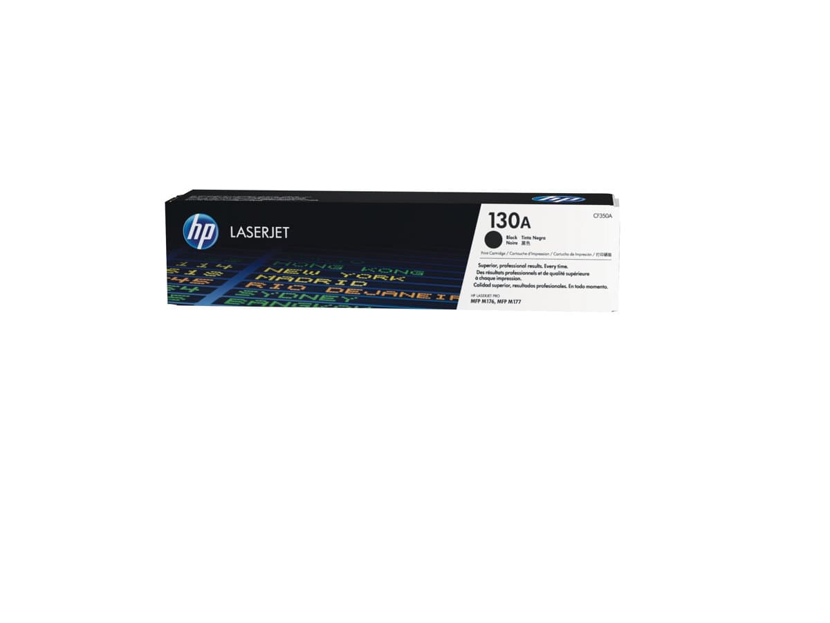 HP 130A Black Original LaserJet Toner Cartridge, 1300-page yield