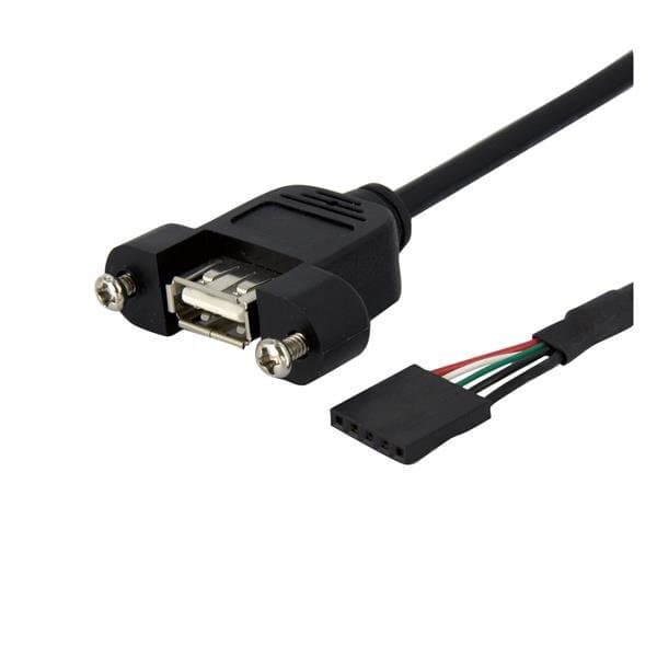 StarTech Panel Mount USB Cable, USB 2.0, 3 ft, Motherboard Header