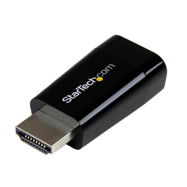 StarTech Compact HDMI to VGA Adapter, 1920×1200, No External Power, Plug-and-Play