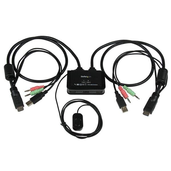 StarTech 2-Port HDMI KVM Switch, USB Powered, 1920x1200, Audio