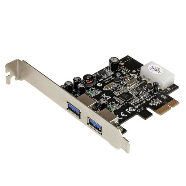StarTech 2 Port PCI Express USB 3.0 Card Adapter, 5 Gbps, UASP, LP4 Power