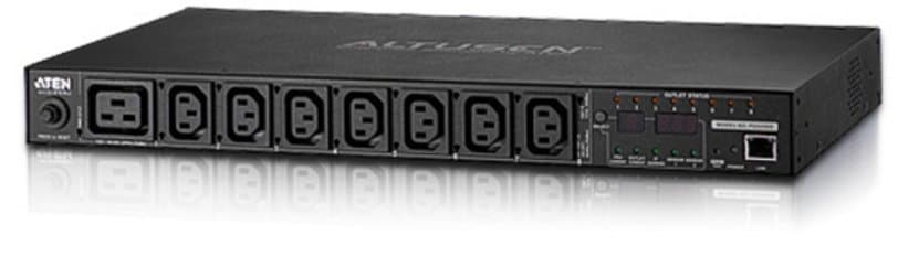 ATEN PE6208A Monitored PDU, 1U, 100–120V 20A, 8 NEMA 5-20R Outlets, 3m