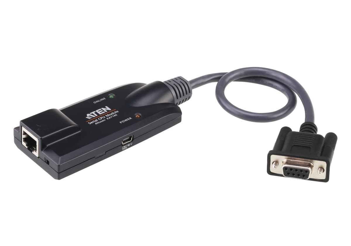 ATEN KA7140 Serial KVM Adapter, DB-9 to RJ-45, Compact, 72g