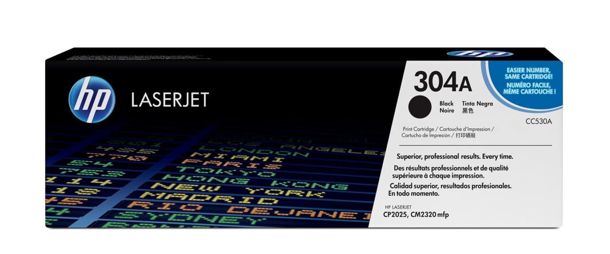 HP 304A Black Original LaserJet Toner Cartridge, 3500 Pages
