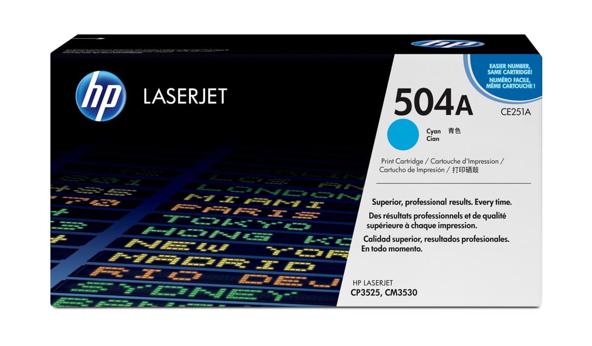 HP Cyan Cartridge For Cp3525/Cm3530 MFP