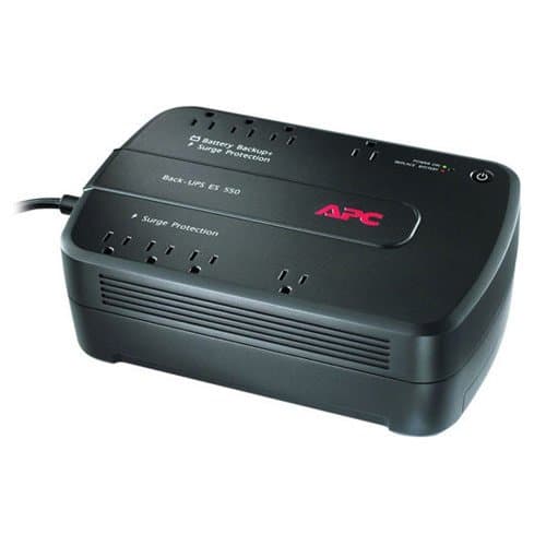 APC Back-UPS ES 550, 550VA, 330W Output, 120V Input, NEMA 5-15P