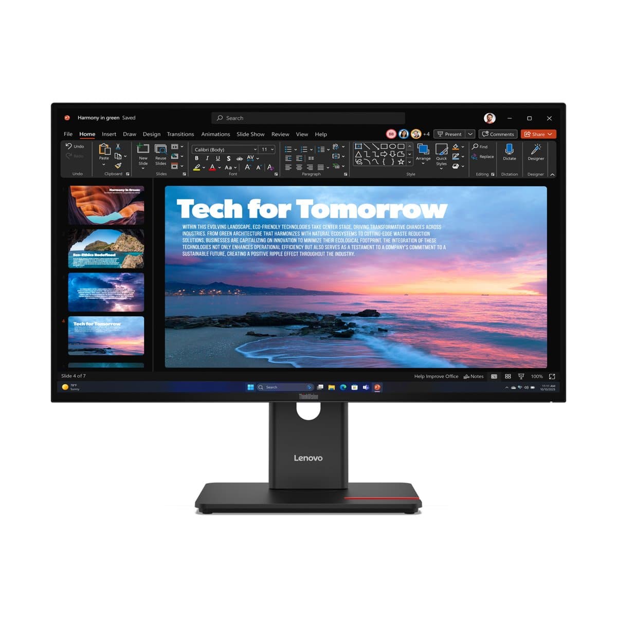 Lenovo ThinkVision T27QD-40, 27" QHD IPS Monitor, 2560×1440, 6ms, 48–120Hz