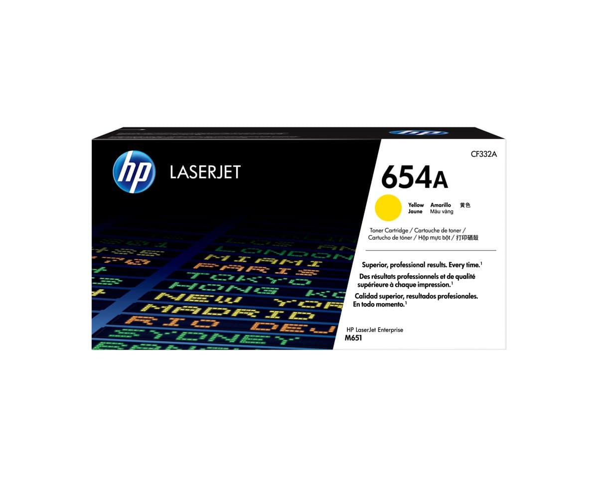 HP Cf332a 654 Ylw Toner Cartridge