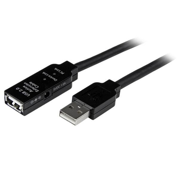 StarTech USB 2.0 Active Extension Cable, 10 m, USB-A M/F, 480 Mbps