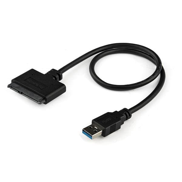 StarTech SATA to USB 3.0 Adapter Cable, 2.5" SSD/HDD, UASP, 6 Gbps, Black