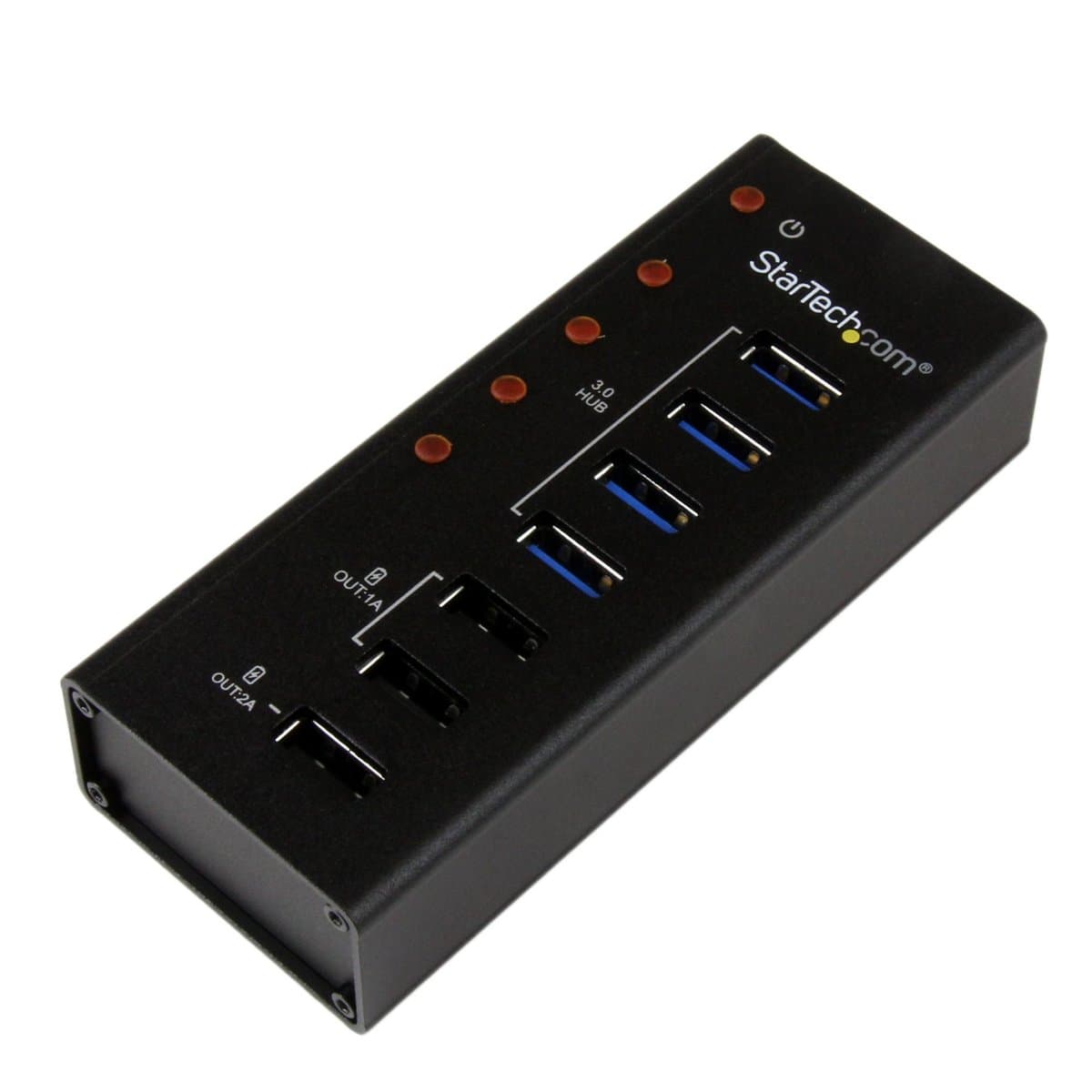 StarTech 4-Port USB 3.0 Hub, Metal Powered, 5 Gbps, 3 Charging Ports