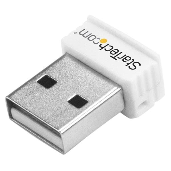 StarTech Mini USB Wi-Fi 4 Adapter, 802.11n 1T1R, 150 Mbps, 2.4 GHz, RTL8188EUS, White