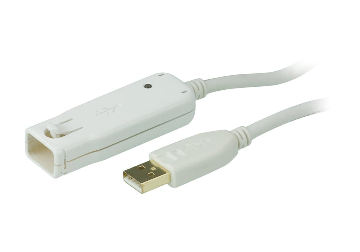 ATEN USB 2.0 Extender Cable, 12 m, USB-A to USB-A, 0.48 Gbit/s, White