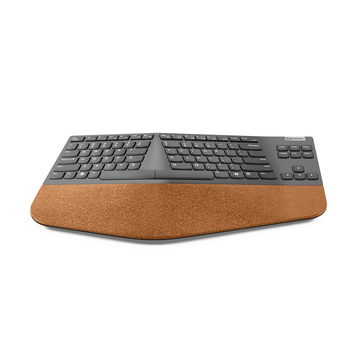 Lenovo Go Wireless Split Keyboard, 88 Keys, RF Wireless, QWERTY, Grey