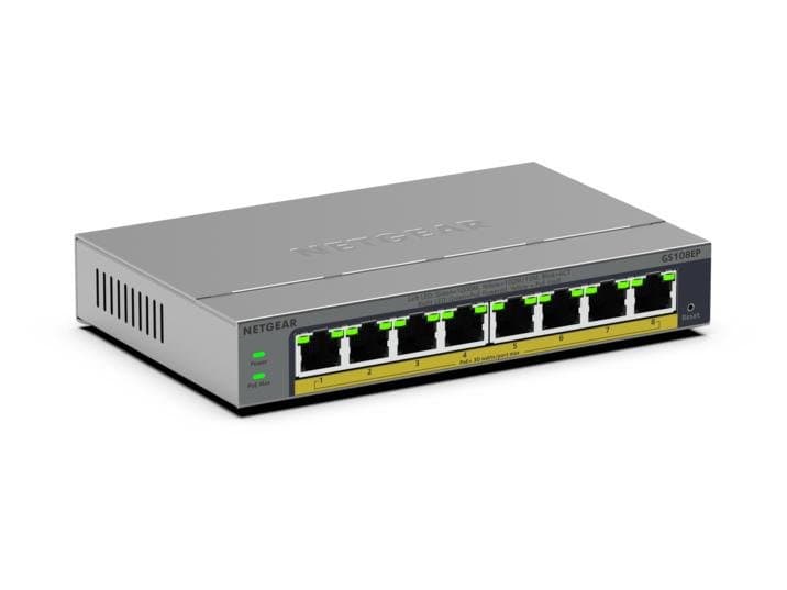 Netgear GS108EP, 8-Port Gigabit Switch, Managed, L2/L3, PoE+